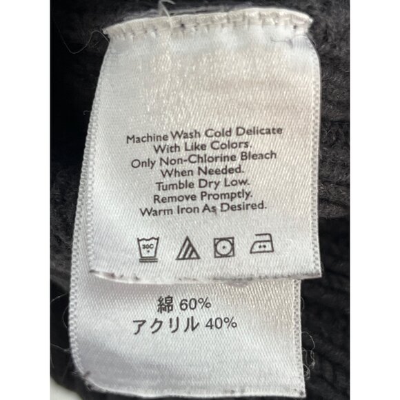 Eddie Bauer Cotton Blend Fishermans Cable Knit Turtle Neck Sweater Gray M‎ Tall - Picture 6 of 9